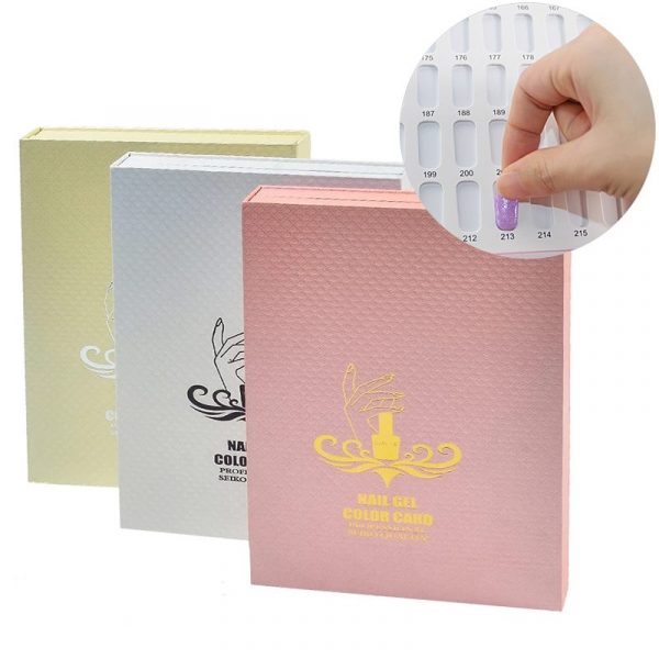 216 Colors Embedded Style Ananas pattern Nail Art Color Chart Display Book