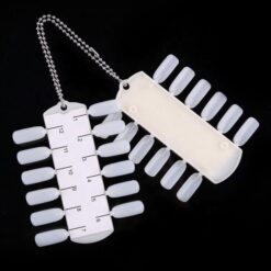 24 Tips Nail Art Gel Polish Color Display Chart With Necklace Chain-1