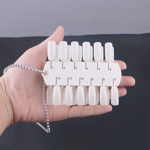 24 Tips Nail Art Gel Polish Color Display Chart With Necklace Chain-5