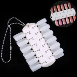 24 Tips Nail Art Gel Polish Color Display Chart With Necklace Chain