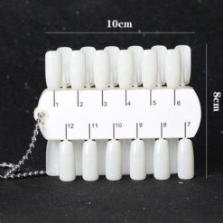 24 Tips Nail Art Gel Polish Color Display Chart With Necklace Chain-7