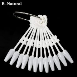 24 Tips per Set Stiletto And Coffin Tips Fan Shaped Nail Art Gel Polish Color Display-10