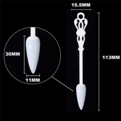 24 Tips per Set Stiletto And Coffin Tips Fan Shaped Nail Art Gel Polish Color Display-12