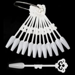 24 Tips per Set Stiletto And Coffin Tips Fan Shaped Nail Art Gel Polish Color Display-4
