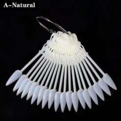 24 Tips per Set Stiletto And Coffin Tips Fan Shaped Nail Art Gel Polish Color Display-8