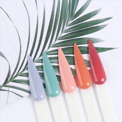 24 Tips per Set Stiletto Tips Fan Shaped Nail Art Gel Polish Color Display-4