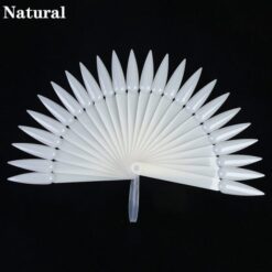 24 Tips per Set Stiletto Tips Fan Shaped Nail Art Gel Polish Color Display-6