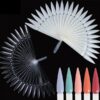 24 Tips per Set Stiletto Tips Fan Shaped Nail Art Gel Polish Color Display