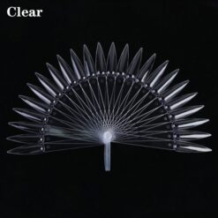24 Tips per Set Stiletto Tips Fan Shaped Nail Art Gel Polish Color Display-7