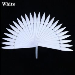 24 Tips per Set Stiletto Tips Fan Shaped Nail Art Gel Polish Color Display-8