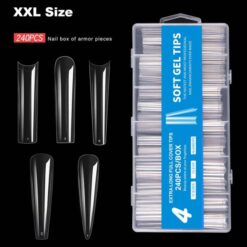 Bộ 240 móng tay giả 5 loại XXL siêu dài kèm hộp