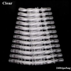 240Tips per Bag Almond Nail Tips For Displaying Gel Polish Color And Designs-8