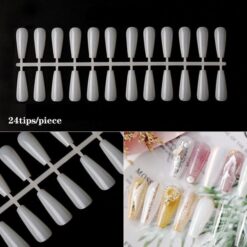 240Tips per Bag Coffin Ballerina Nail Tips For Displaying Gel Polish Color And Designs-2