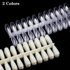 240Tips per Bag Coffin Ballerina Nail Tips For Displaying Gel Polish Color And Designs-5