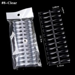 240Tips per Bag Mountain Peak Nail Tips For Displaying Gel Polish Color And Designs-12