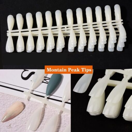240Tips per Bag Mountain Peak Nail Tips For Displaying Gel Polish Color And Designs-4