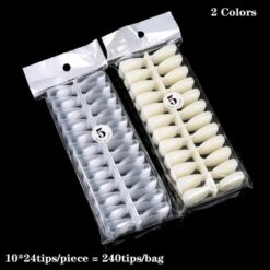240Tips per Bag Mountain Peak Nail Tips For Displaying Gel Polish Color And Designs-6