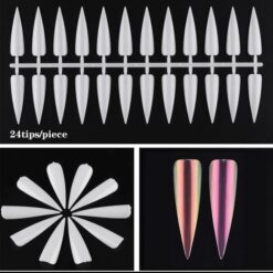 240Tips per Bag Sharp Stiletto Nail Tips For Displaying Gel Polish Color And Designs-1