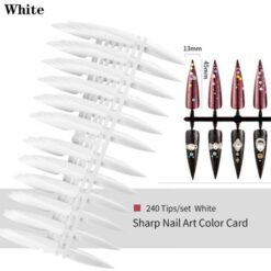 240Tips per Bag Sharp Stiletto Nail Tips For Displaying Gel Polish Color And Designs-11