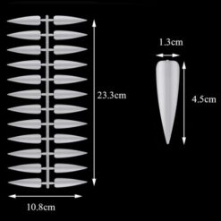240Tips per Bag Sharp Stiletto Nail Tips For Displaying Gel Polish Color And Designs-3