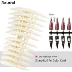 240Tips per Bag Sharp Stiletto Nail Tips For Displaying Gel Polish Color And Designs-9