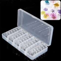 Hộp đựng đồ trang trí móng tay có thể tháo rời 25 ngăn, hộp đựng đồ trang trí móng tay bằng đá quý