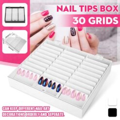 30 Grids Nail Gel Polish Color Display Tips Storage Box