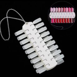 36 Tips Nail Art Gel Polish Color Display Chart With Necklace Chain