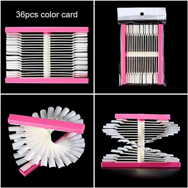 36Tips Spiral Style Nail Art Gel Polish Color Display Sticks-4
