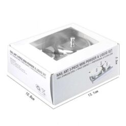 3Cups In 1 Manicure Acrylic Powder Liquid Container Stainless Acrylic Dappen Dish-10