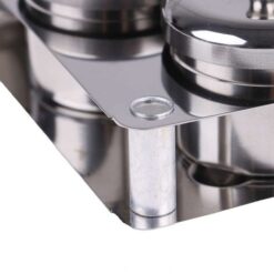 3Cups In 1 Manicure Acrylic Powder Liquid Container Stainless Acrylic Dappen Dish-5