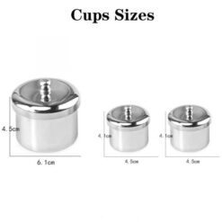 3Cups In 1 Manicure Acrylic Powder Liquid Container Stainless Acrylic Dappen Dish-7