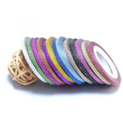 3mm cuộn băng keo trang trí sọc màu lấp lánh nghệ thuật làm móng