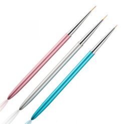 3PCS Color Plated Metal Handle Nail Drawing Detail Liner Brush-3