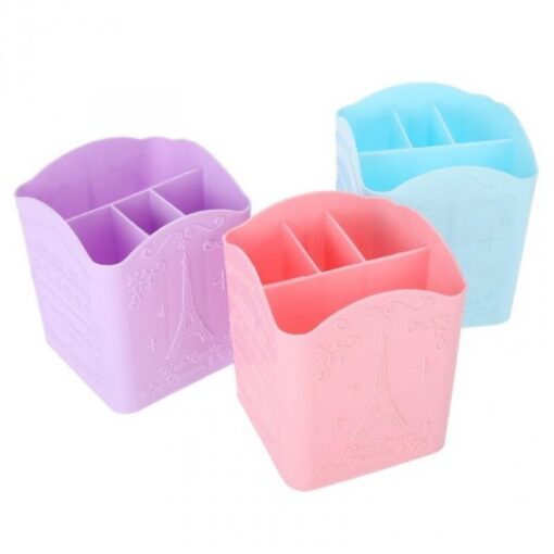 4 Cells Nail Tools Storage Box Organizer Nail Art Brush Display Shelf holder-5