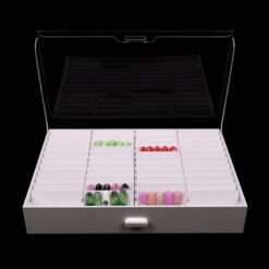 44 Grids Nail Gel Polish Color Display Tips Storage Box With Clasp Style Cover-2