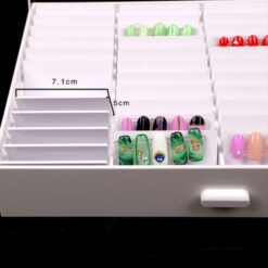 44 Grids Nail Gel Polish Color Display Tips Storage Box With Clasp Style Cover-3
