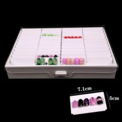 44 Grids Nail Gel Polish Color Display Tips Storage Box With Clasp Style Cover-4