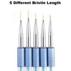 5 sizes of Nail Liner Brush With Pearl Inside Acrylic Handle