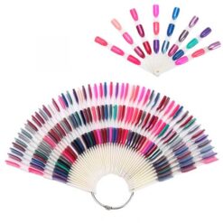 50 Branches 3 Knots Total 150 Tips Fan Shaped Nail Art Color Display Set-6