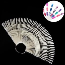 50 Branches 3 Knots Total 150 Tips Fan Shaped Nail Art Color Display Set
