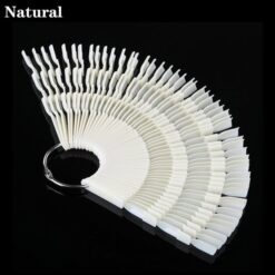 50 Branches 3 Knots Total 150 Tips Fan Shaped Nail Art Color Display Set-8