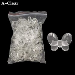 50 PCS per pack Nail Art Butterfly And Rose Ring Style Tips For Color Display-10