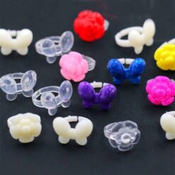 50 PCS per pack Nail Art Butterfly And Rose Ring Style Tips For Color Display -2