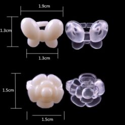 50 PCS per pack Nail Art Butterfly And Rose Ring Style Tips For Color Display-4