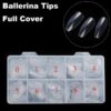 500pcs Ballerina Coffin Shape Full Cover Nail Tips
