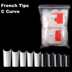 500pcs C Curve French nail tips in bag
