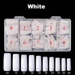 500pcs half cover false nail tips in white