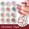 50 cái/Hũ 3D Nail Art Christmas Wood Pulp Sheet SP63
