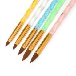 5PCS 2-Ways Acrylic Nail Art Brushes With Acrylic Cuticle Pusher End-6